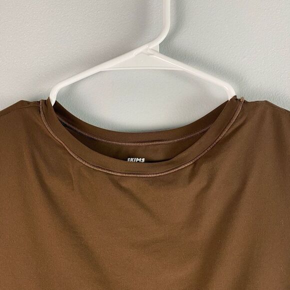 Skims Fits Everybody T-Shirt Bodysuit 2x Cocoa - Picture 6 of 8